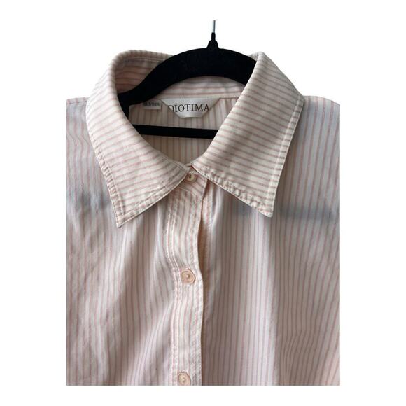 Diotima Glitter Sparkle Button Down Striped Pink size S 160/84A - Picture 5 of 10